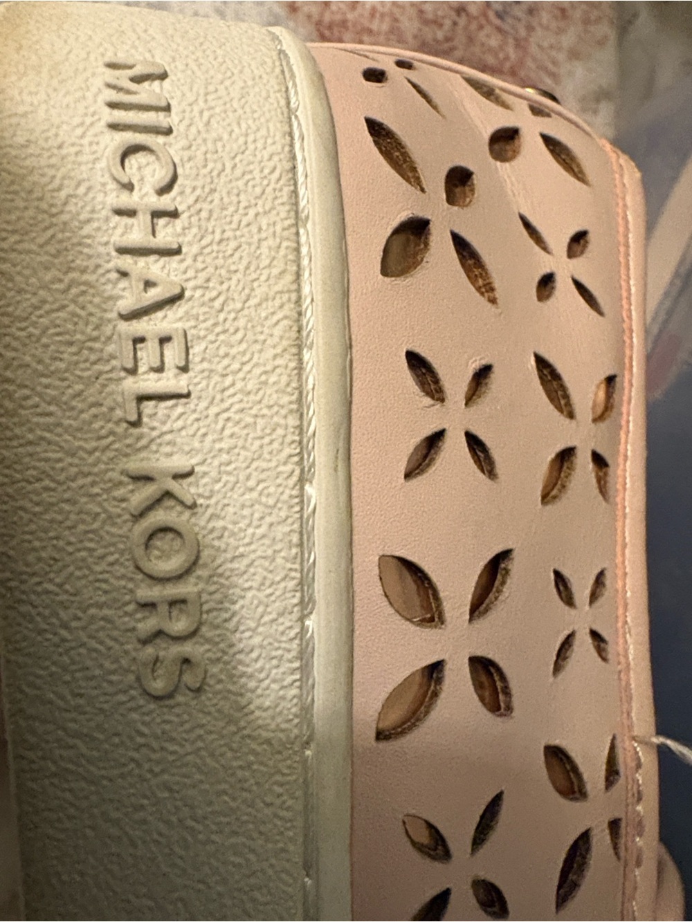 Michael Kors Blush Pink Perforated Slip-On Sneakers - Picture 8 of 13